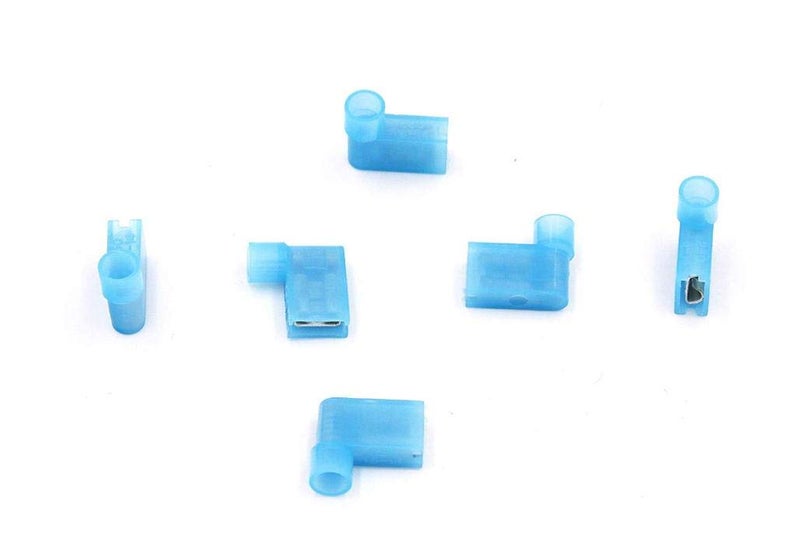 Ovenot Terminals Connectorï¼ŒFlag Type Terminal Nylon Insulated Female Push Â 90 Degree On Wire Terminal Connector 16-14 AWG 50PCS - Image 2